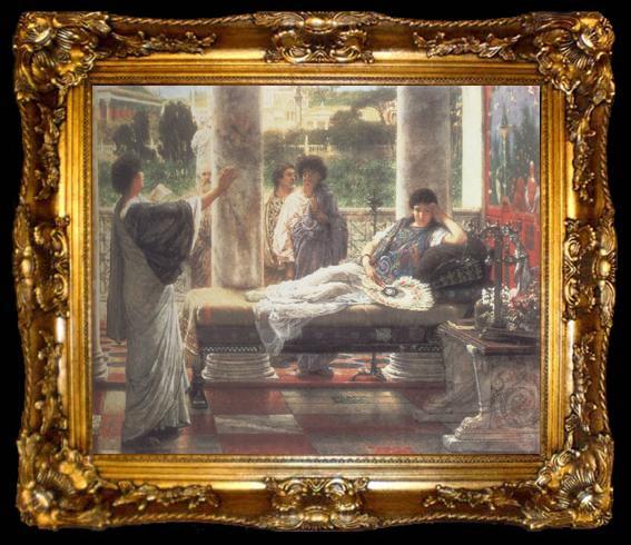 framed  Alma-Tadema, Sir Lawrence Catullus Reading his  Poems at Lesbia